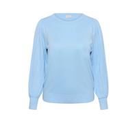 Strickpullover KAFFE CURVE "Damen Strickpullover KCloni", Damen, Gr. L, blau (powder blau), Obermaterial: 80% Viskose CV. 20% Nylon NY., Pullover Strickpullover (50153751-L) powder blau