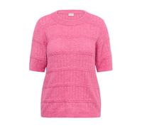 Strickpullover KAFFE CURVE "Damen Strickpullover KCminia", Damen, Gr. L, pink (pink power melange), Obermaterial: 78% Polyester PES. 13% Polyacryl PAN. 6% Wolle mw. 3% Elasthan EL., Pullover Strickpul