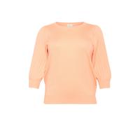 Strickpullover KAFFE CURVE "Strickpullover KCloni", Damen, Gr. S, orange (peach nectar), Obermaterial: 80% Viskose CV. 20% Nylon NY., Pullover Strickpullover (24012669-S) peach nectar
