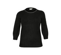 Strickpullover KAFFE CURVE "Strickpullover KCmerida", Damen, Gr. S, schwarz (schwarz deep cc.), Obermaterial: 69% Polyacryl PAN. 25% Polyester PES. 6% Elasthan EL., Pullover Strickpullover (78099314-S