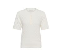 Strickpullover KAFFE "Damen Strickpullover KAbirta", Damen, Gr. M, weiß (chalk cc.), Obermaterial: 60% Polyester Pol. recyc.. 40% Viskose CV., Pullover Strickpullover (70041945-M) chalk cc.