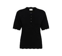 Strickpullover KAFFE "Damen Strickpullover KAbirta", Damen, Gr. S, schwarz (schwarz deep cc.), Obermaterial: 60% Polyester Pol. recyc.. 40% Viskose CV., Pullover Strickpullover (63950518-S) schwarz de