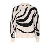 Strickpullover KAFFE "Damen Strickpullover KAbirthe", Damen, Gr. XXL, blau (light sand melange), Obermaterial: 50% Polyester PES. 40% Polyacryl PAN. 7% Wolle mw. 3% Elasthan EL., Pullover Strickpullov