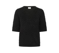 Strickpullover KAFFE "Damen Strickpullover KAdina", Damen, Gr. M, schwarz (schwarz deep), Obermaterial: 50% Baumwolle CO. 50% Polyacryl PAN., Pullover Strickpullover (10909924-M) schwarz deep