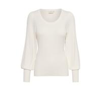 Strickpullover KAFFE "Damen Strickpullover KAdora", Damen, Gr. XXL, weiß (chalk), Obermaterial: 80% Viskose CV. 20% Polyamid PA., Pullover Strickpullover (15698014-XXL) chalk