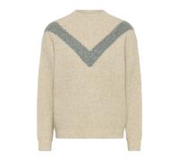 Strickpullover KAFFE "Damen Strickpullover KAelina", Damen, Gr. L, beige (feather g. meliert with grau meliert), Obermaterial: 80% Polyester PES. 10% Wolle mw. 10% Polyamid PA., Pullover Strickpullove