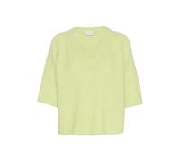Strickpullover KAFFE "Damen Strickpullover KAemilie", Damen, Gr. M, grün (lettuce grün), Obermaterial: 64% Polyester PES. 18% Polyacryl PAN. 10% Wolle mw. 5% Alpaka WP. 3% Elasthan EL., Pullover Stric