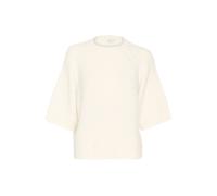 Strickpullover KAFFE "Damen Strickpullover KAemilie", Damen, Gr. S, weiß (chalk), Obermaterial: 64% Polyester PES. 18% Polyacryl PAN. 10% Wolle mw. 5% Alpaka WP. 3% Elasthan EL., Pullover Strickpullov