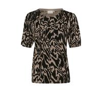 Strickpullover KAFFE "Damen Strickpullover KAliz", Damen, Gr. S, schwarz (schwarz, elephant graphic lines), Obermaterial: 80% Viskose CV. 20% Nylon NY., Pullover Strickpullover (71392408-S) schwarz, e