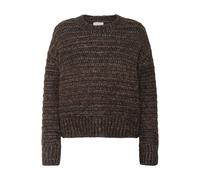 Strickpullover KAFFE "Damen Strickpullover KAmarena", Damen, Gr. XL, braun (schwarz coffee melange), Obermaterial: 47% Polyacryl PAN. 35% Polyester PES. 13% Polyamid PA. 5% Wolle mw., Pullover Strickp