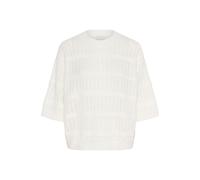 Strickpullover KAFFE "Damen Strickpullover KAmonia", Damen, Gr. XS, weiß (chalk), Obermaterial: 78% Polyester PES. 13% Polyacryl PAN. 6% Wolle mw. 3% Elasthan EL., Pullover Strickpullover (33346753-XS