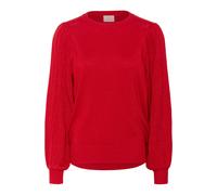 Strickpullover KAFFE "Damen Strickpullover KAregina", Damen, Gr. M, rot (haute rot), Obermaterial: 70% Viskose CV. 20% Nylon NY. 10% Polyester PES., Pullover Strickpullover (60782466-M) haute rot