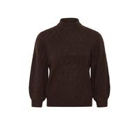 Strickpullover KAFFE "Damen Strickpullover KArita", Damen, Gr. S, braun (schwarz coffee), Obermaterial: 76% Polyacryl PAN. 21% Polyester PES. 3% Elasthan EL., Pullover Strickpullover (31790058-S) schw