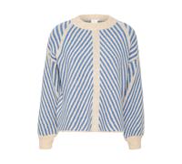 Strickpullover KAFFE "Damen Strickpullover KAvera", Damen, Gr. S, beige (beige, cornflower stripe), Obermaterial: 46% Polyacryl PAN. 45% Nylon NY. 5% Wolle mw. 4% Elasthan EL., Pullover Strickpullover