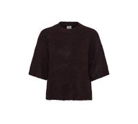 Strickpullover KAFFE "Kaffe Damen Strickpullover Kurzarm Rundhals Pullover Pulli Herbst Lose Sweatshirt Warm Langarmshirt Strick Oberteile", Damen, Gr. XL, rot (fudge melange), Obermaterial: 64% Polye