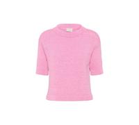 Strickpullover KAFFE "KAFFE Strickpullover KAsevita", Damen, Gr. M, pink (pink frosting), Obermaterial: 75% Baumwolle CO. 25% Nylon NY., Pullover Strickpullover (49750013-M) pink frosting
