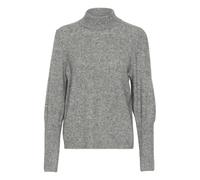 Strickpullover KAFFE "Strickpullover KAamelia", Damen, Gr. XS, grau (grau melange), Obermaterial: 67% Polyester PES. 12% Baumwolle CO. 6% Elasthan EL. 5% Wolle mw. 5% Polyacryl PAN., Pullover Strickpu