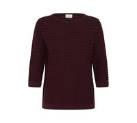Strickpullover KAFFE "Strickpullover KAbirma", Damen, Gr. XS, rot (fudge cc.), Obermaterial: 60% Viskose CV. 40% Baumwolle CO., Pullover Strickpullover (88932849-XS) fudge cc.