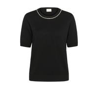 Strickpullover KAFFE "Strickpullover KAcarly", Damen, Gr. S, schwarz (schwarz deep), Obermaterial: 80% Viskose CV. 20% Nylon NY., Pullover Strickpullover (52402237-S) schwarz deep