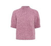 Strickpullover KAFFE "Strickpullover KAcuba", Damen, Gr. M, rosa (tulipwood melange), Obermaterial: 47% Polyacryl PAN. 35% Polyester PES. 13% Polyamid PA. 5% Wolle mw., Pullover Strickpullover (583255