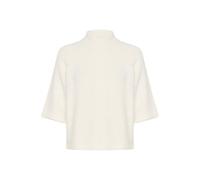 Strickpullover KAFFE "Strickpullover KAemilie", Damen, Gr. XL, weiß (chalk), Obermaterial: 64% Polyester PES. 18% Polyacryl PAN. 10% Wolle mw. 5% Alpaka WP. 3% Elasthan EL., Pullover Strickpullover (7