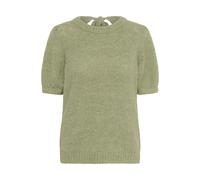 Strickpullover KAFFE "Strickpullover KAemilie", Damen, Gr. XS, grün (oil grün melange), Obermaterial: 64% Polyester PES. 18% Polyacryl PAN. 10% Wolle mw. 5% Alpaka WP. 3% Elasthan EL., Pullover Strick