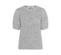 Strickpullover KAFFE "Strickpullover KAemilie", Damen, Gr. XXL, grau (grau melange), Obermaterial: 64% Polyester PES. 18% Polyacryl PAN. 10% Wolle mw. 5% Alpaka WP. 3% Elasthan EL., Pullover Strickpul