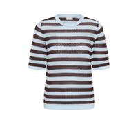 Strickpullover KAFFE "Strickpullover KAhillay", Damen, Gr. XS, rot (fudge, nantucket breeze stripe), Obermaterial: 100% Baumwolle CO., Pullover Strickpullover (70497228-XS) fudge, nantucket breeze str