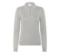 Strickpullover KAFFE "Strickpullover KAjada", Damen, Gr. M, grau (grau melange), Obermaterial: 80% Viskose CV. 20% Nylon NY., Pullover Strickpullover (87446626-M) grau melange