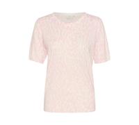Strickpullover KAFFE "Strickpullover KAliz", Damen, Gr. M, pink (pink, chalk graphic print), Obermaterial: 80% Viskose CV. 20% Nylon NY., Pullover Strickpullover (35455754-M) pink, chalk graphic print