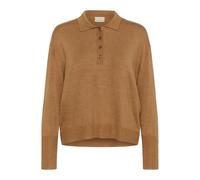 Strickpullover KAFFE "Strickpullover KAlizza", Damen, Gr. L, braun (toasted coconut melange), Obermaterial: 80% Viskose CV. 20% Nylon NY., Pullover Strickpullover (40845756-L) toasted coconut melange