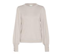 KAFFE Strickpullover KAlizza Damen Strickpullover Langarm Rundhals Mode Pulli XL, Elephant Skin Melange