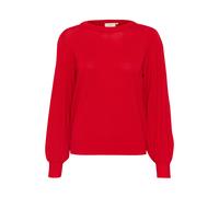 Strickpullover KAFFE "Strickpullover KAlone", Damen, Gr. XS, rot (haute rot), Obermaterial: 80% Viskose CV. 20% Nylon NY., Pullover Strickpullover (30825759-XS) haute rot