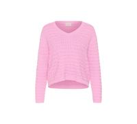 Strickpullover KAFFE "Strickpullover KAmetta", Damen, Gr. M, pink (pink frosting), Obermaterial: 50% Baumwolle CO. 50% Polyacryl PAN., Pullover Strickpullover (96007103-M) pink frosting