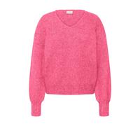 Strickpullover KAFFE "Strickpullover KAsarla", Damen, Gr. XS, pink (azalea pink melange), Obermaterial: 53% Polyacryl PAN. 39% Polyester PES. 8% Wolle mw., Pullover Strickpullover (74996068-XS) azalea