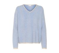 Strickpullover KAFFE "Strickpullover KAverana", Damen, Gr. XXL, blau (provence), Obermaterial: 46% Polyacryl PAN. 45% Nylon NY. 5% Wolle mw. 4% Elasthan EL., Pullover Strickpullover (23348315-XXL) pro