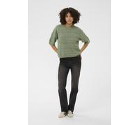 Strickpullover KAFFE "Strickpullover KAmonia", Damen, Gr. M, grün (sea spray melange), Obermaterial: 78% Polyester PES. 13% Polyacryl PAN. 6% Wolle mw. 3% Elasthan EL., Pullover Strickpullover (784111