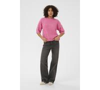 Strickpullover KAFFE "Strickpullover KAmonia", Damen, Gr. XL, pink (pink power melange), Obermaterial: 78% Polyester PES. 13% Polyacryl PAN. 6% Wolle mw. 3% Elasthan EL., Pullover Strickpullover (9240