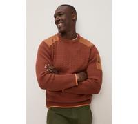Strickpullover KANGAROOS, Herren, Gr. 4XL, braun (rostrot), Strick, Obermaterial: 60% Baumwolle, 40% Polyacryl, regular fit normal, Rundhals, Rippbündchen, Pullover Strickpullover, mit Rundhalsausschn