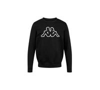 Strickpullover KAPPA "Kappa Sweater Logo Airvit", Damen, Gr. L, schwarz, schwarz, weiß, Obermaterial: 80% Baumwolle, 20% Polyester, Pullover Strickpullover (98525541-L)