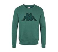 Strickpullover KAPPA "Kappa sweatshirt KMLogo Airvit", Herren, Gr. M, grün jasper, Obermaterial: 80% Baumwolle, 20% Polyester, Pullover Strickpullover (44822747-M) grün jasper
