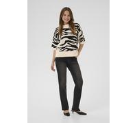 Strickpullover KAsandra Baggy fit black offwhite M