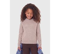 Strickpullover KIDS ONLY "KOGRICA LIFE LS PULLOVER VD KNT NOOS", Mädchen, Gr. 110/116, beige (beige detail:melange), Strick, Obermaterial: 93% Polyester, 4% Nylon, 3% Elasthan, meliert, normal normal,