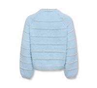 Strickpullover KIDS ONLY "KOGSCANDIC LS THINSTRIPE PULLOVER VD KNT", Mädchen, Gr. 134/140, blau (cashmere blau stripes:spaceded yarn multi), Strick, Obermaterial: 100% Polyester, geringelt, gestreift,