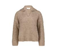 Strickpullover CARTOON "Damen mit V-Ausschnitt", Damen, Gr. 46, beige (light mauve), Obermaterial: 68% Polyester, 20% Polyacryl, 8% Wolle, 4% Elasthan, oversize normal, V-Ausschnitt, Pullover Strickpu