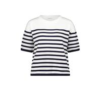 Cartoon Damen Strickpullover mit Rundhalsausschnitt 42, Weiß/Dunkelblau