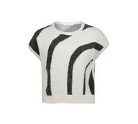 Betty & Co - Kurzarm-Strickpullover schwarz/weiß - Gr. - 38