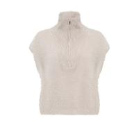 Cartoon Damen Strickpullunder mit Reißverschluss 38, Beige