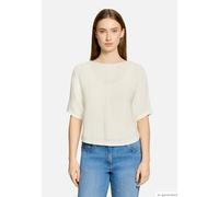 Kurzarmshirt BETTY BARCLAY "Damen kurzarm", Damen, Gr. 48, rohweiß, Strick, Obermaterial: 65% Polyacryl, 35% Polyamid, figurumspielend normal, U-Boot-Ausschnitt, Shirts (98582145-48) rohweiß