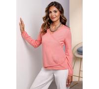 Strickpullover LADY "Feinstrickpullover", Damen, Gr. 40, rosa (flamingo), 70% Viskose, 30% Polyamid, unifarben, Pullover Strickpullover (47030433-40) flamingo